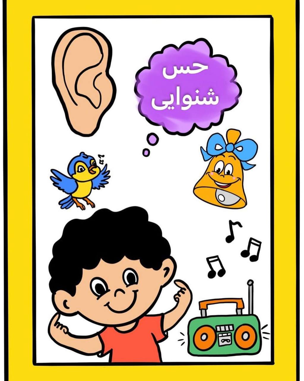 کاربرگ حواس پنج گانه پیش دبستان