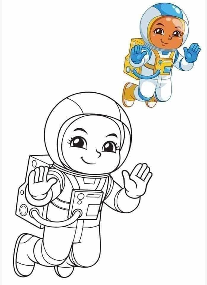 کاربرگ رنگ آمیزی مشاغل پیش دبستان شغل فضانورد