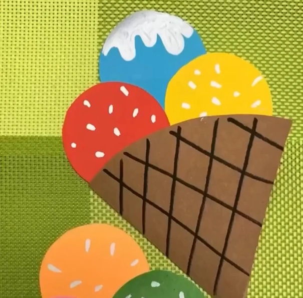 کاردستی بستنی با کاغذ