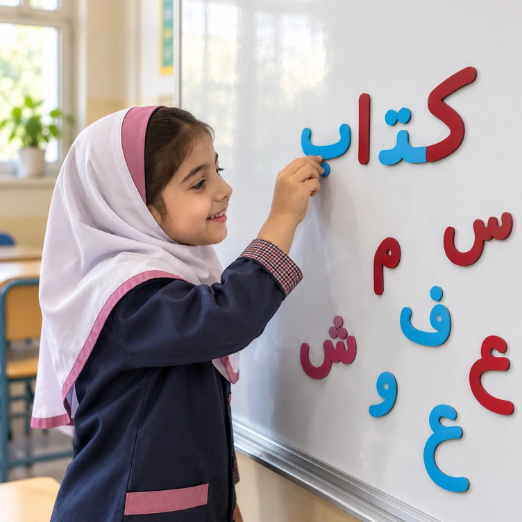 حروف الفبا مگنتی چوبی