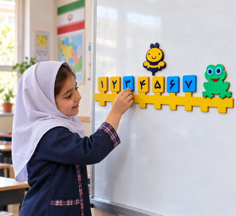 محور اعداد چوبی مگنتی