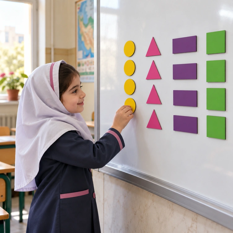 پک اشکال هندسی مگنتی چوبی