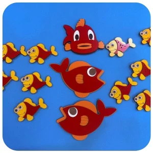 پک ماهی مگنتی آموزش کمتر بیشتر و مساوی