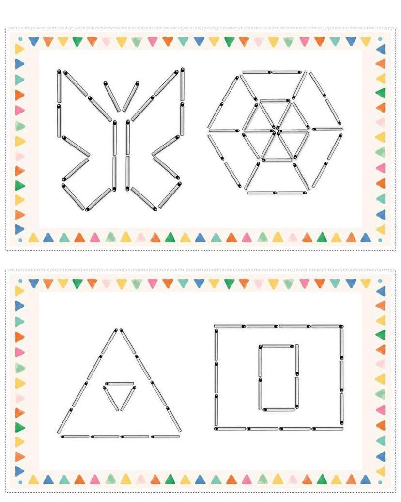 کاربرگ اشکال هندسی ریاضی پیش دبستان