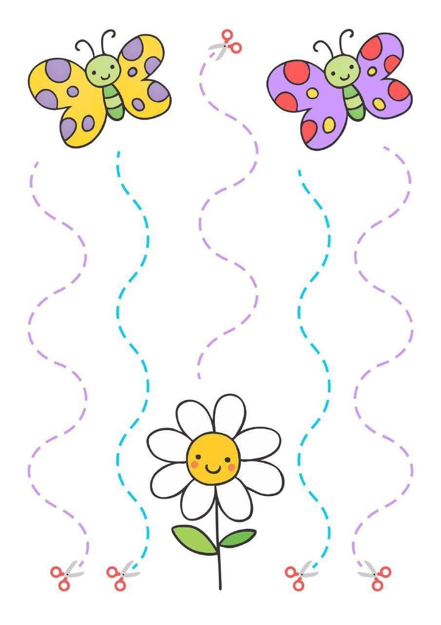 کاربرگ دستورزی برش با قیچی پیش دبستان