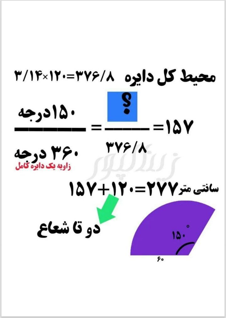 محیط و مساحت ریاضی ششم ابتدایی