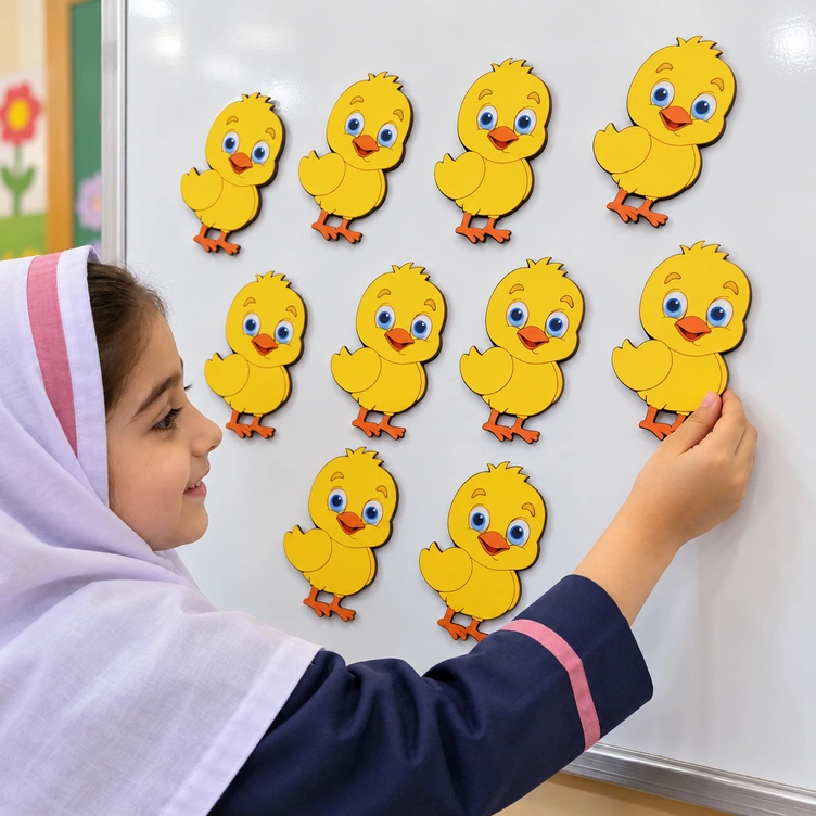 پک اشکال شمارشی جوجه مگنتی