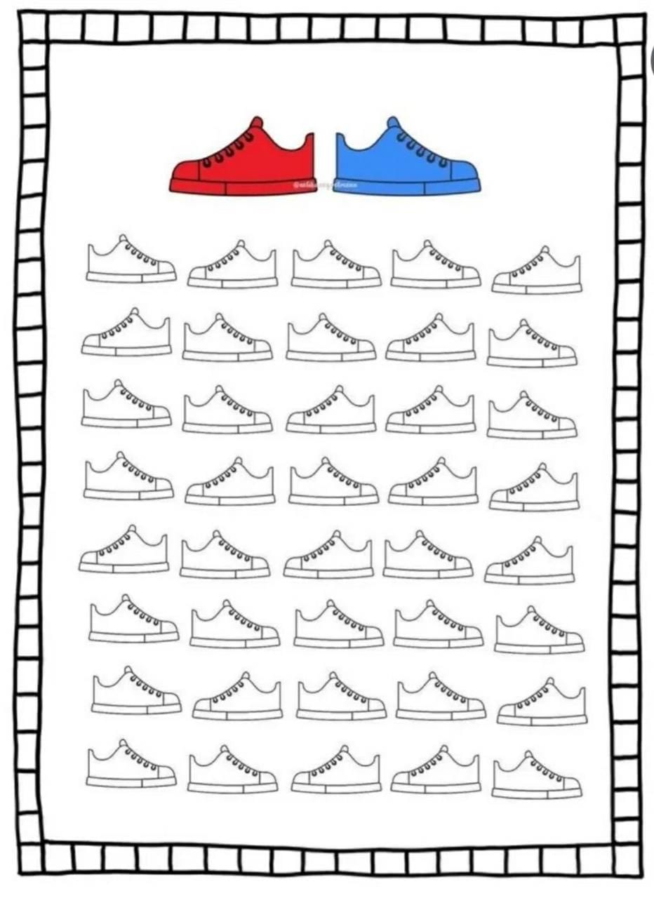 کاربرگ جهت های چپ و راست ریاضی پیش دبستان
