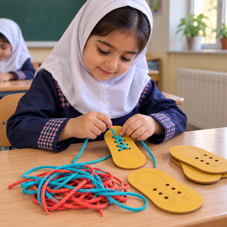 کفش بند آموز چوبی