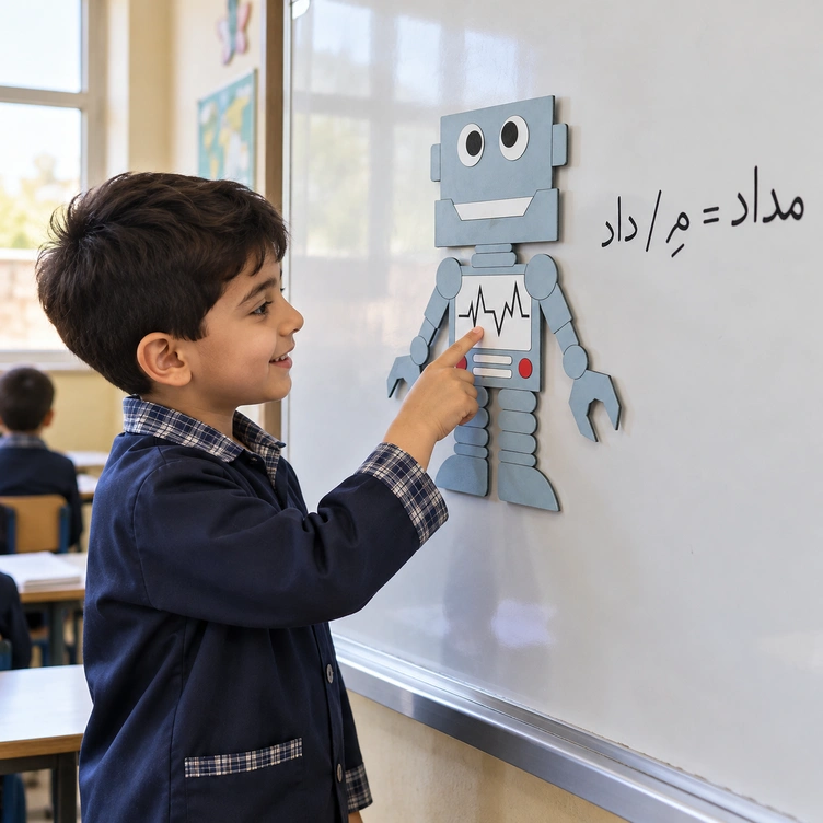 ربات لج باز فانتزی برای آموزش بخش کردن در کلاس
