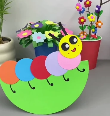 کاردستی کرم متحرک با مقوا