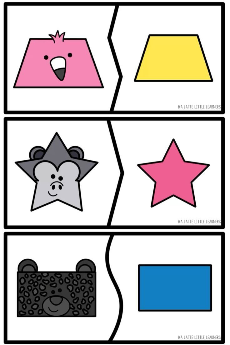 پازل اشکال هندسی ریاضی پیش دبستانی