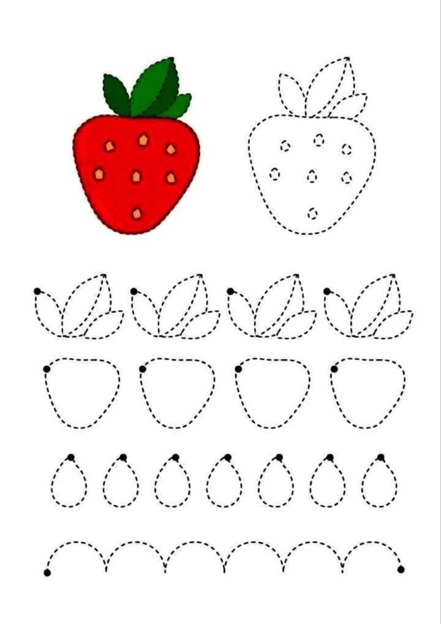 کاربرگ شناخت میوه‌هاپیش دبستان، توت‌فرنگی