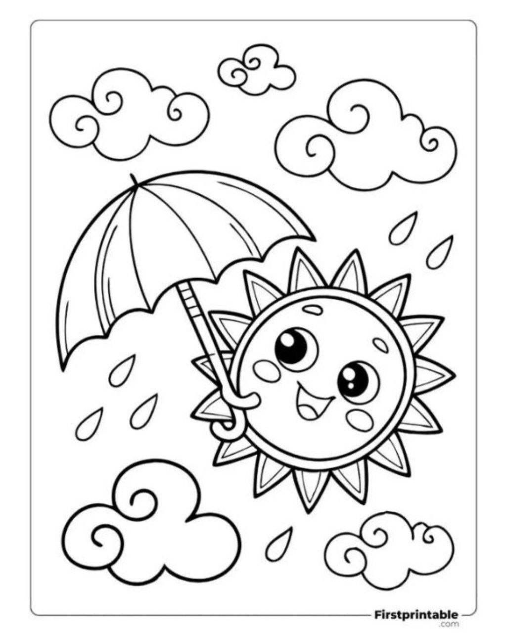 کاربرگ نقاشی آب وهواپیش دبستان-۳