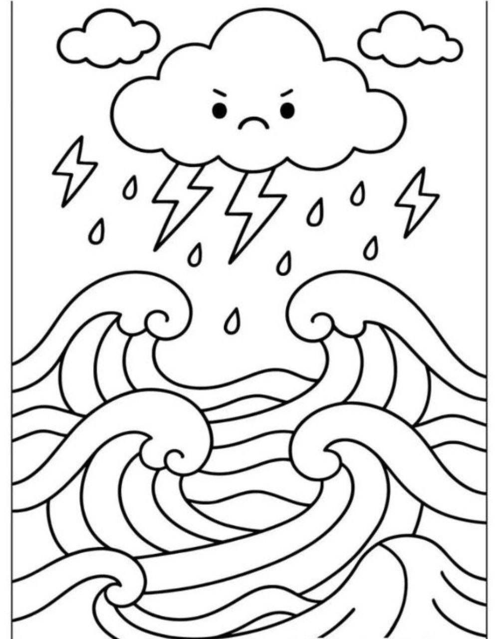 کاربرگ نقاشی آب وهواپیش دبستان-۳