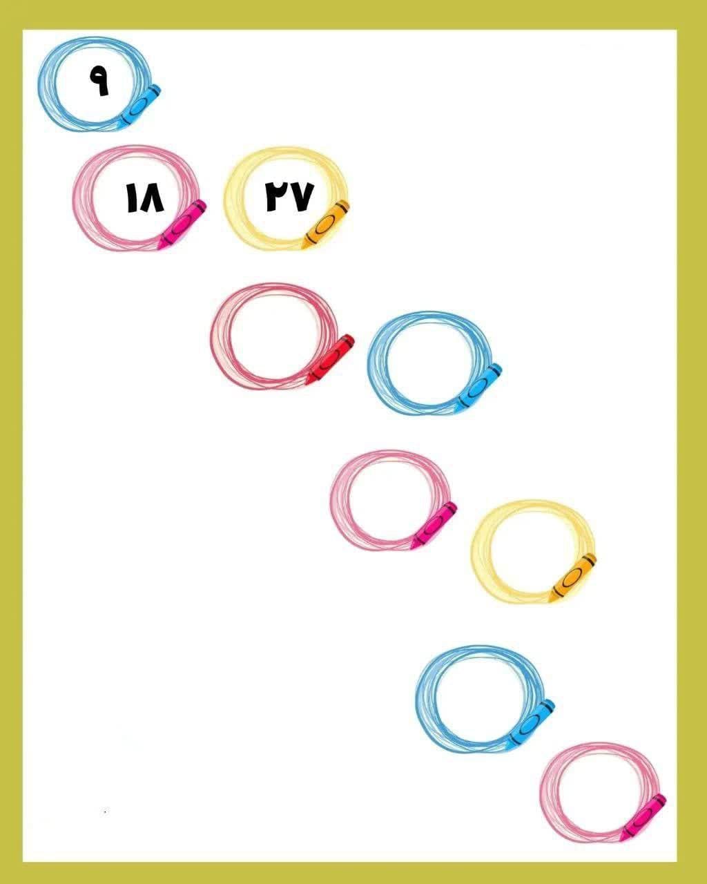 کاربرگ الگوی شمارشی ریاضی سوم دبستان