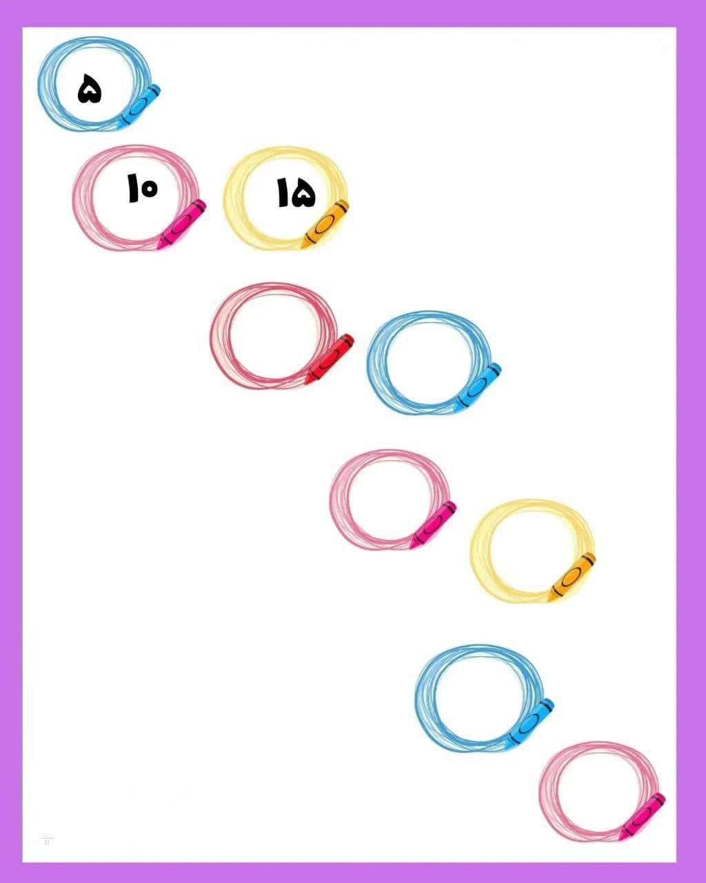 کاربرگ تمرین الگوی شمارشی ریاضی سوم ابتدایی