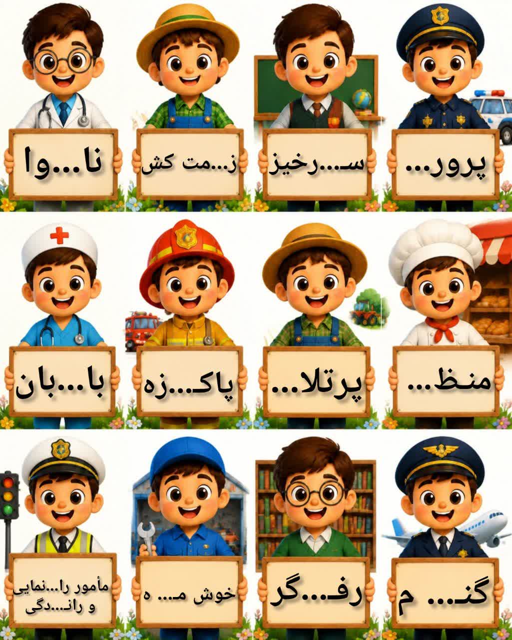 کاربرگ املای کچلی فارسی دوم دبستان