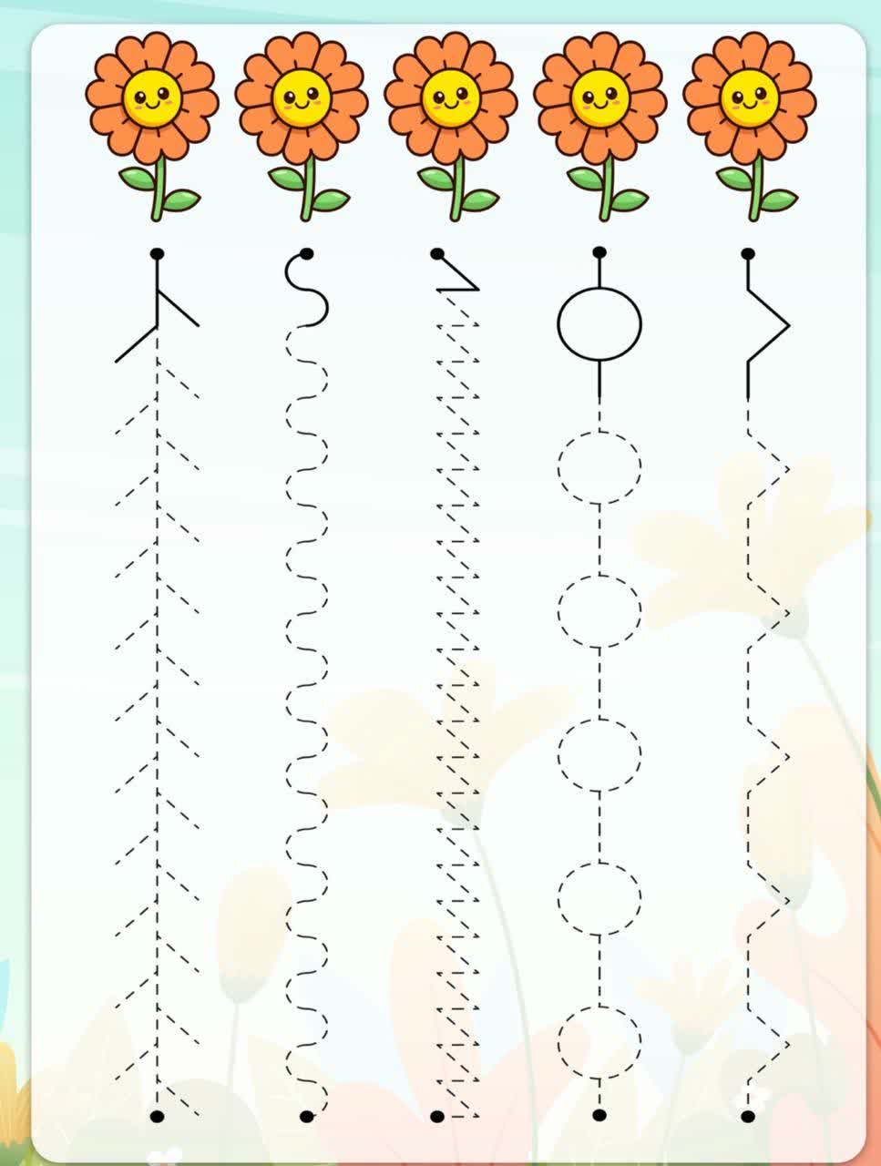 کاربرگ دست ورزی روی نقطه چین پیش دبستان