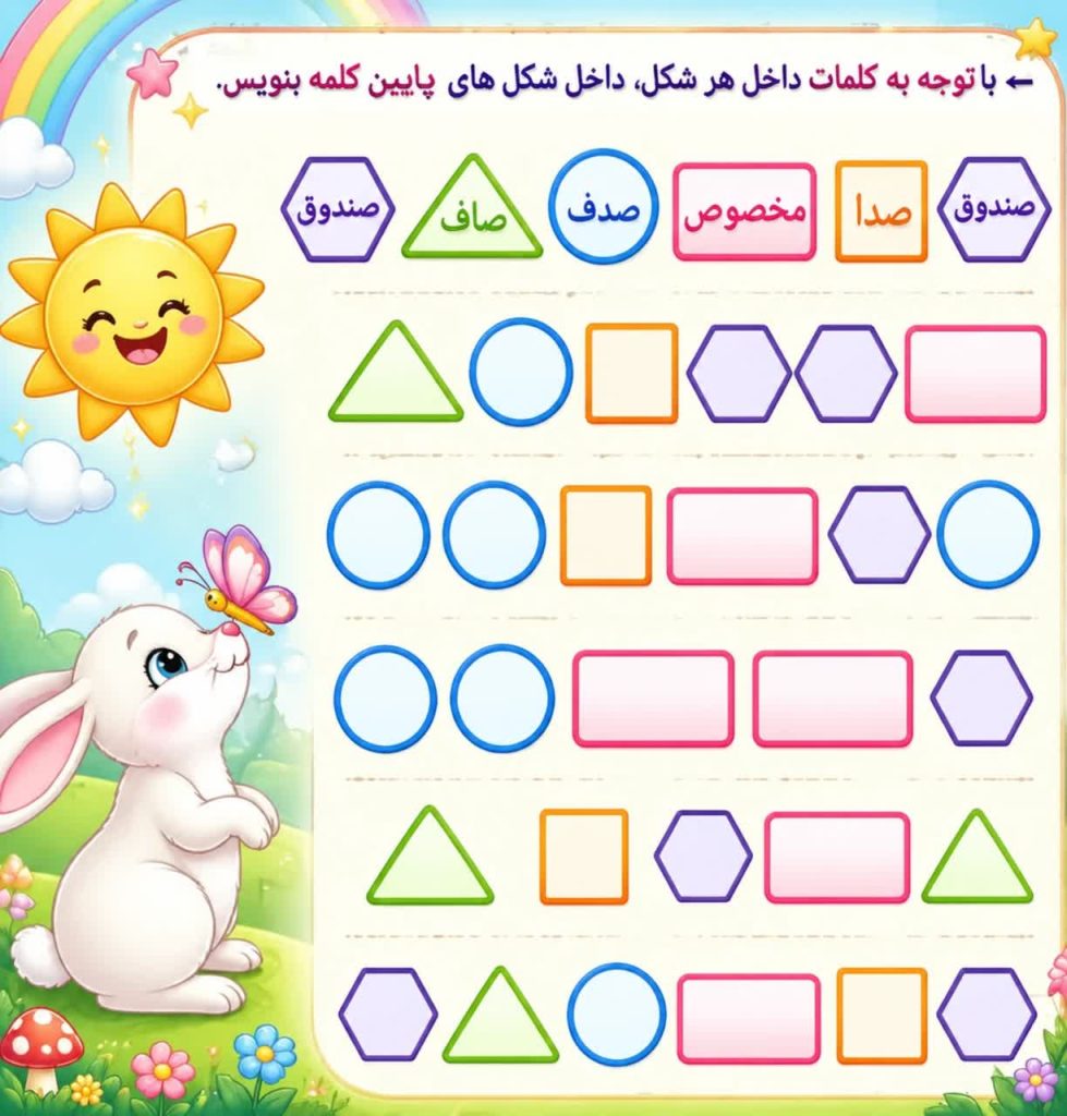 کاربرگ مرور نشانه ص فارسی اول دبستان