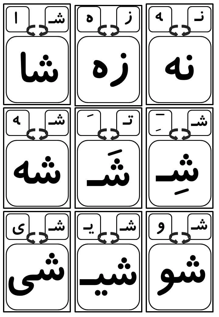 کاربرگ تندخوانی ترکیبها اول دبستان