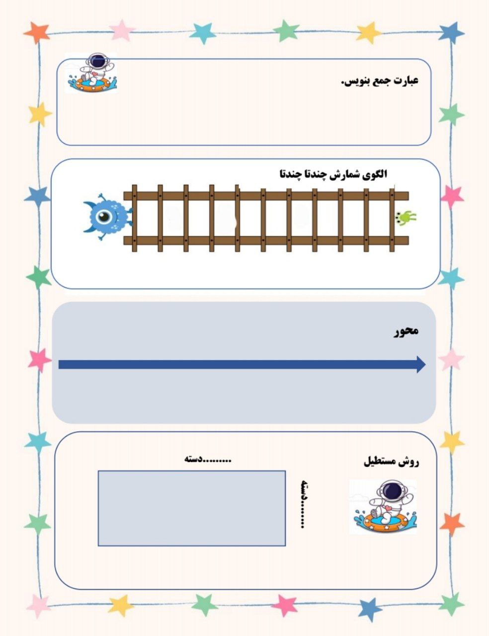 کاربرگ مهارتی ضرب ریاضی سوم دبستان