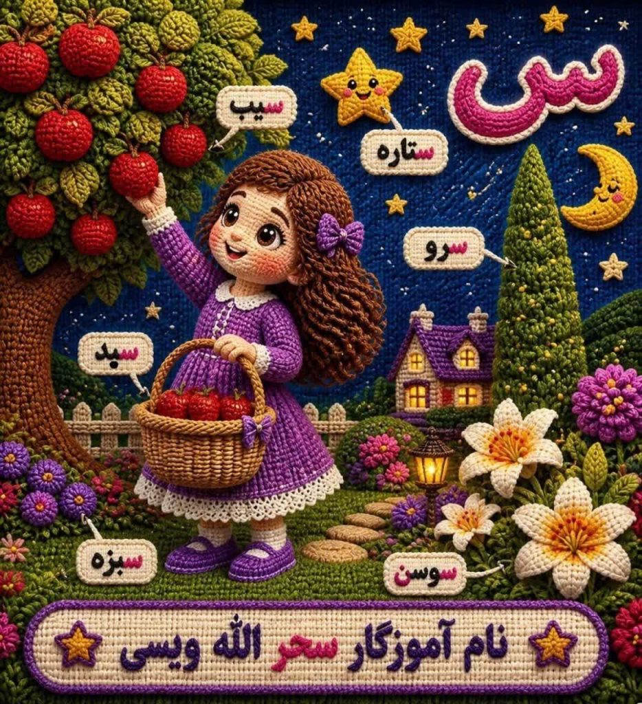 پوستر کلمات نشانه س اول دبستان