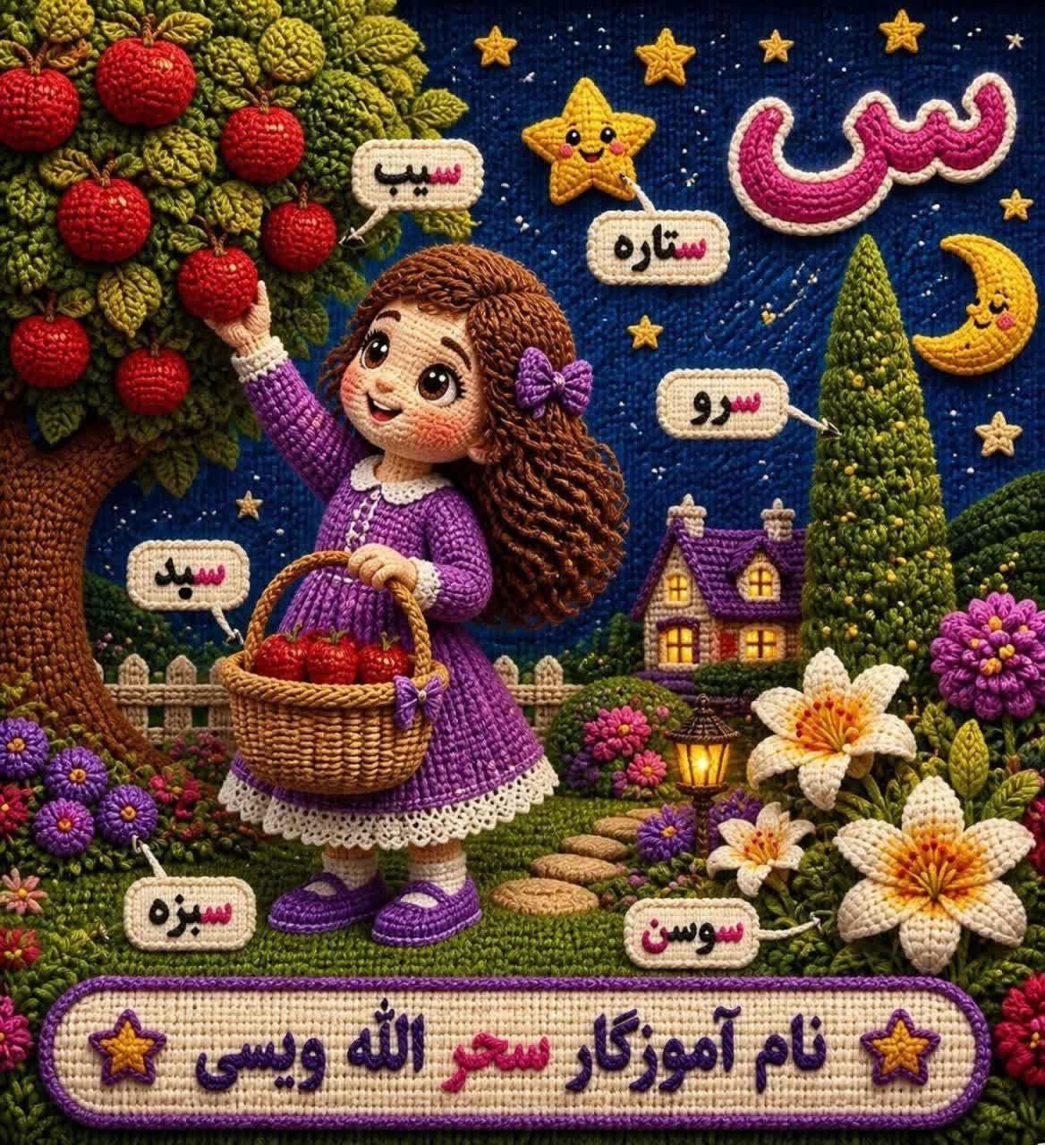 پوستر کلمات نشانه س اول دبستان