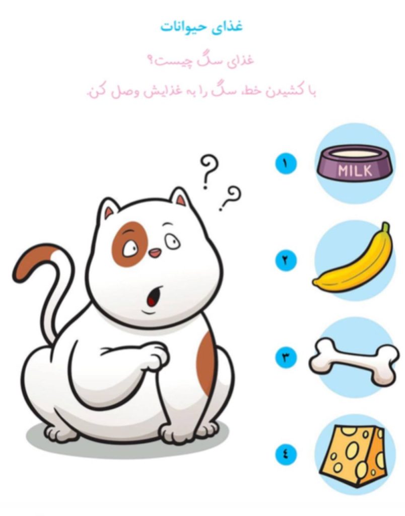 کاربرگ حیوانات اهلی و وحشی علوم پیش دبستان