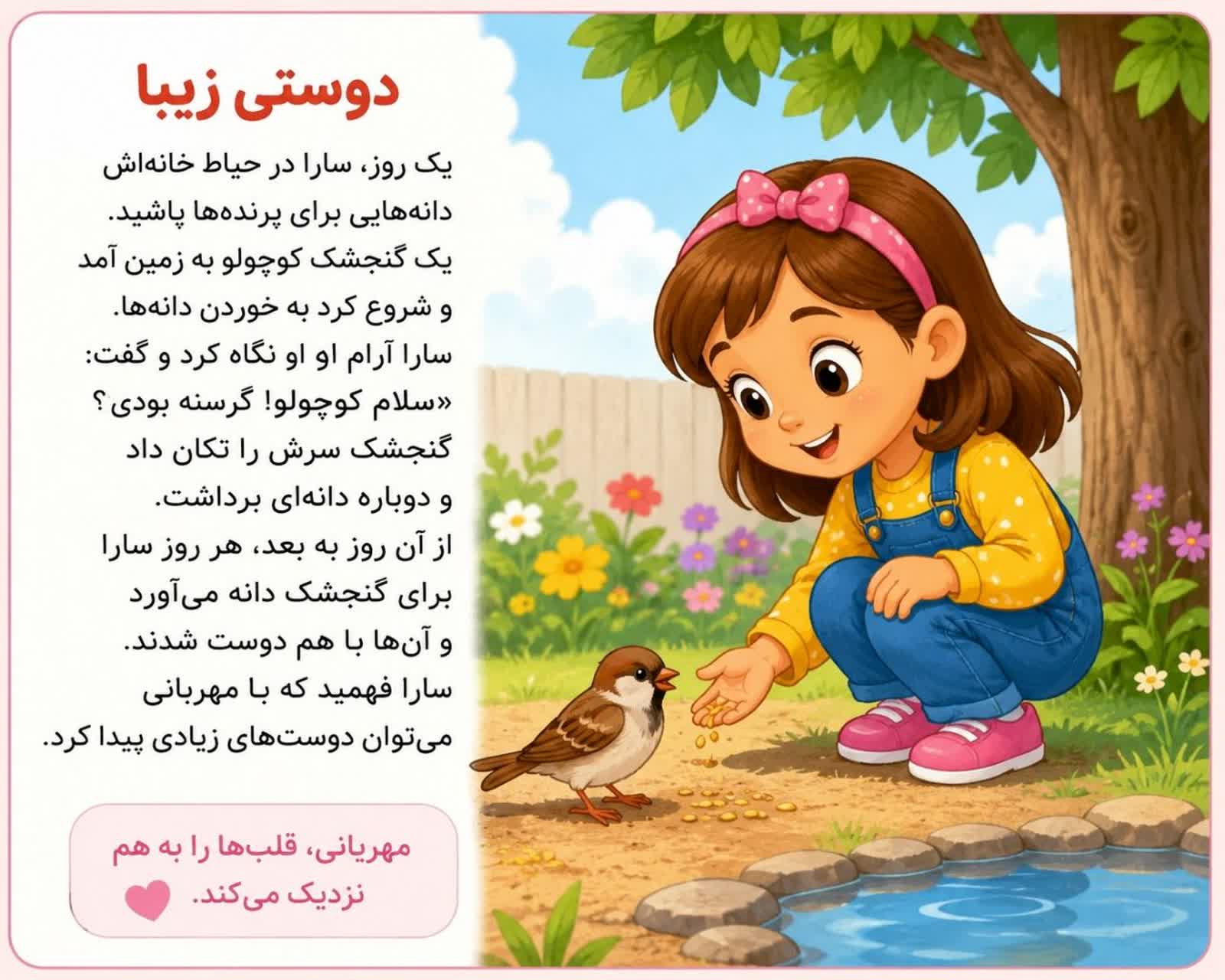 کاربرگ داستان خوانی فارسی دوم ابتدایی